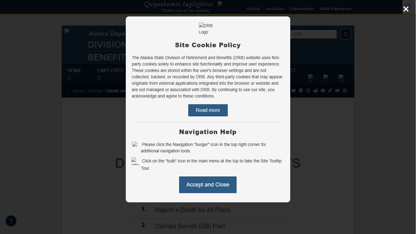Ak DRB > Death and Survivor Benefits for Alaska Retirees